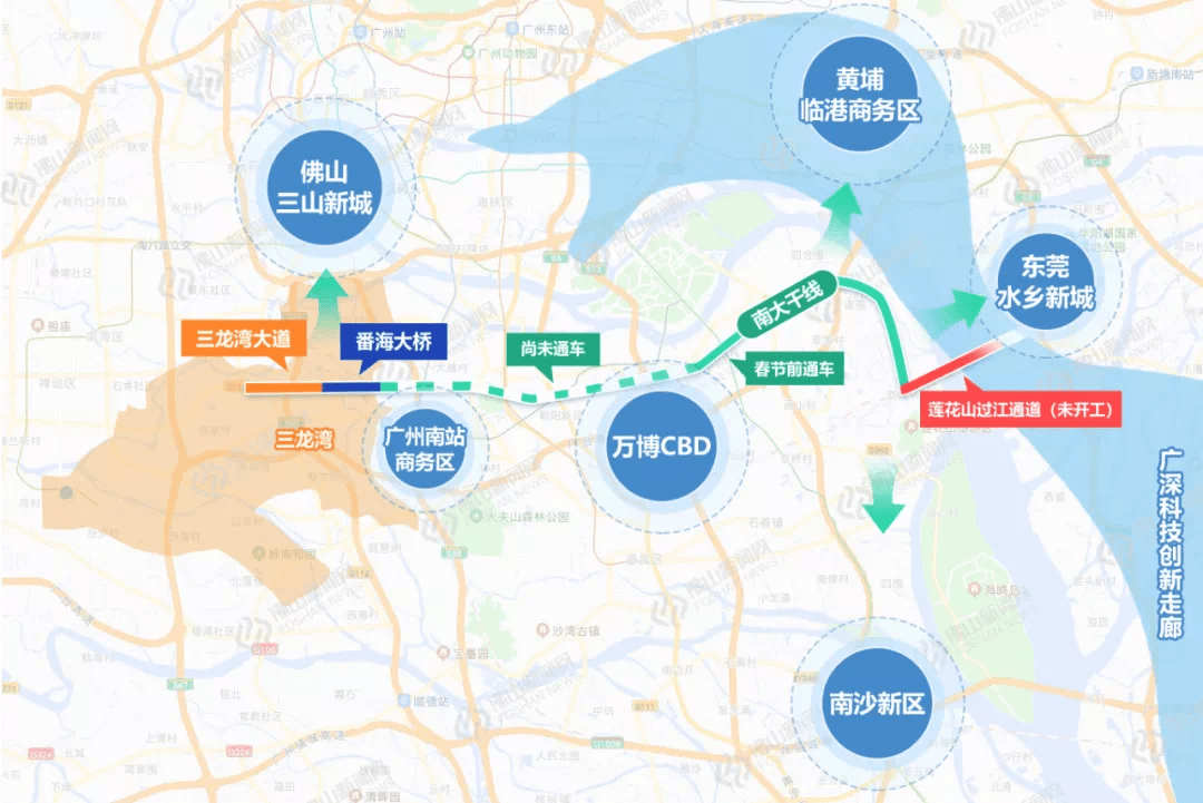 番禺区莲花大道最新息,番禺区莲花大道规划图